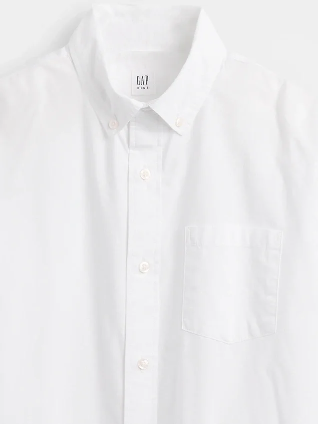 Kids Poplin Uniform Relaxed Shirt