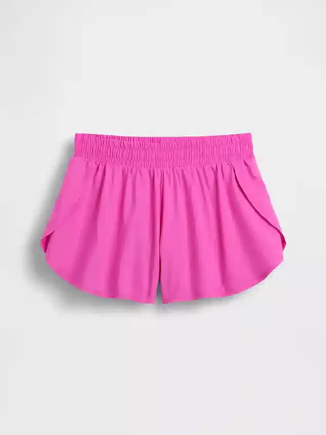 Kids Quick-Dry Butterfly-Hem Run Shorts