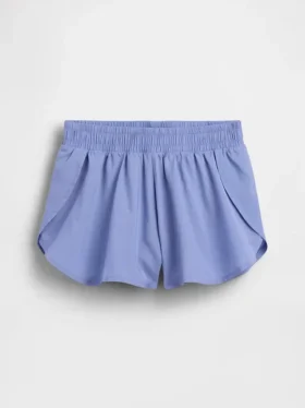 Kids Quick-Dry Butterfly-Hem Run Shorts