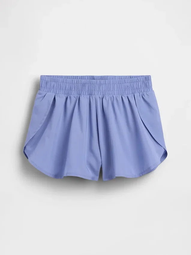 Kids Quick-Dry Butterfly-Hem Run Shorts