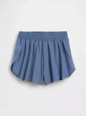 Kids Quick-Dry Butterfly-Hem Run Shorts