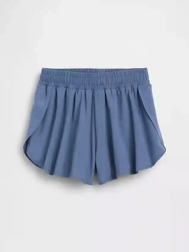 Kids Quick-Dry Butterfly-Hem Run Shorts