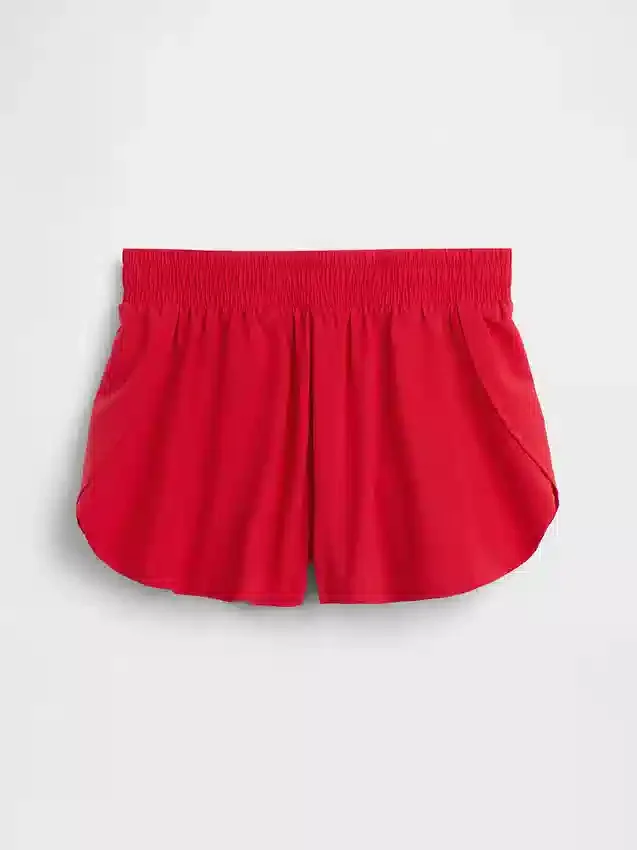 Kids Quick-Dry Butterfly-Hem Run Shorts