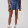 Kids Quick-Dry Butterfly-Hem Run Shorts