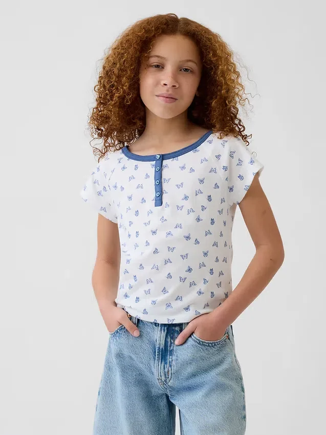 Kids Raglan Henley T-Shirt