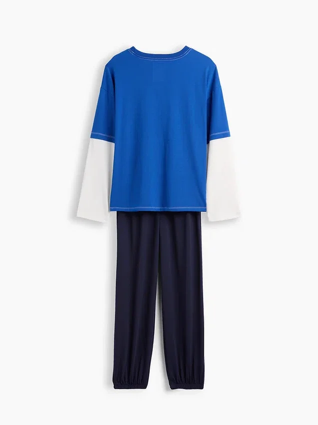 Kids Recycled Colorblock Pj Set