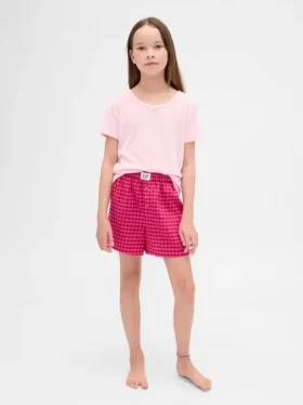 Kids Recycled Flannel Pj Boxer Shorts