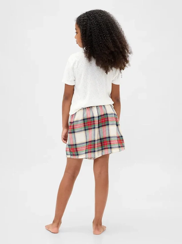 Kids Recycled Flannel Pj Boxer Shorts
