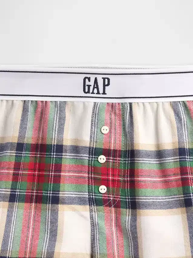 Kids Recycled Flannel Pj Boxer Shorts