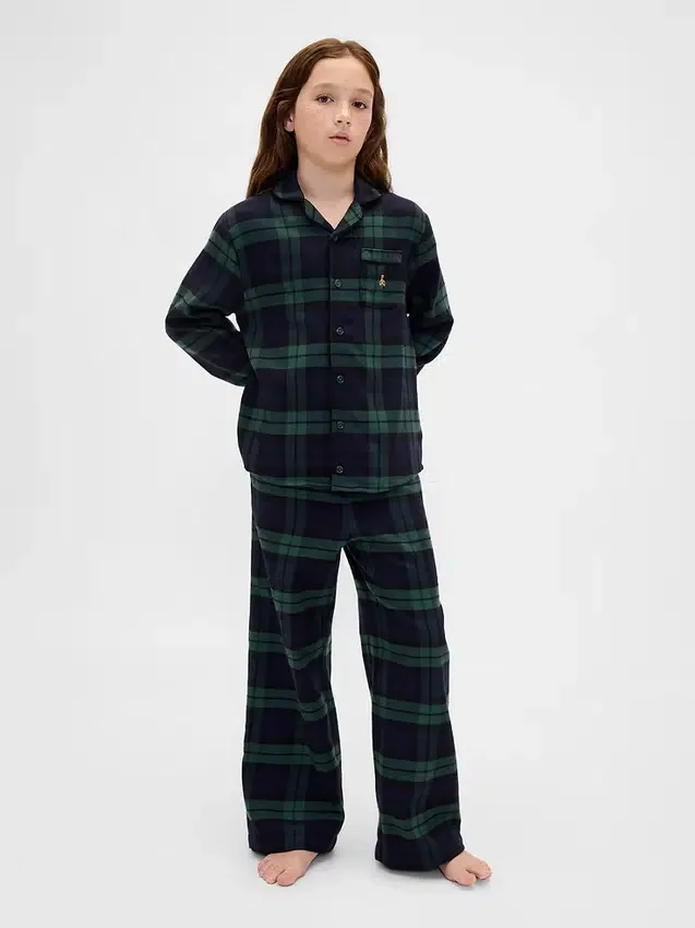 Kids Recycled Flannel Pj Set