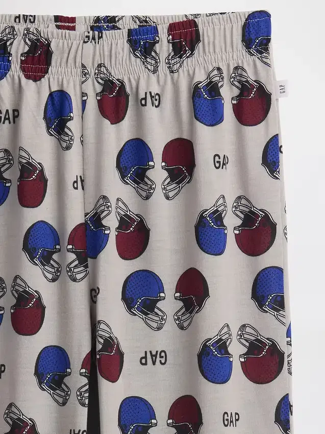 Kids Recycled Football Logo Pj Joggers