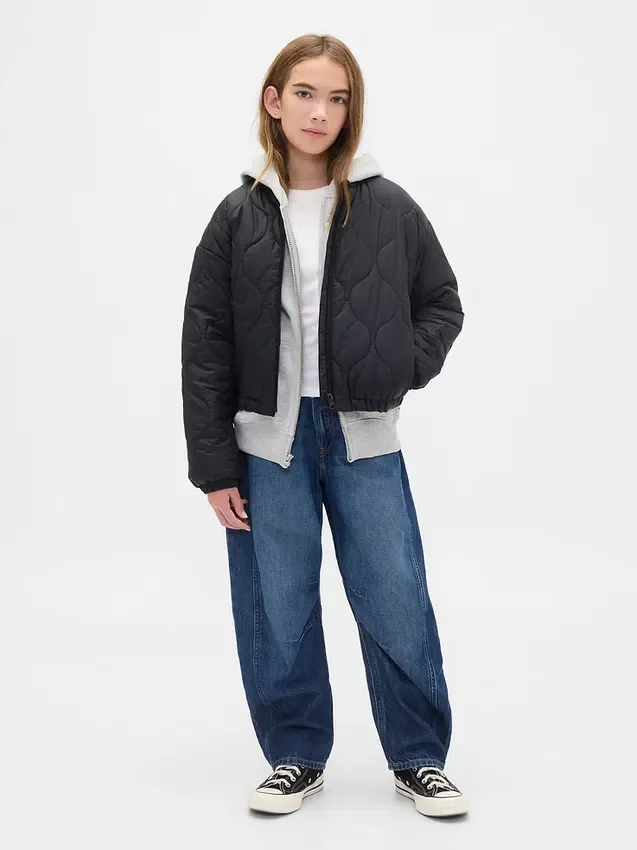 Kids Recycled Lightweight Quilted Puffer Jacket