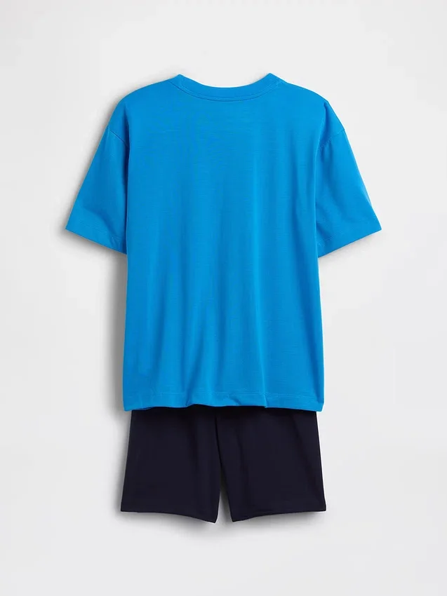 Kids Recycled Oversized Soccer Pj Short Set