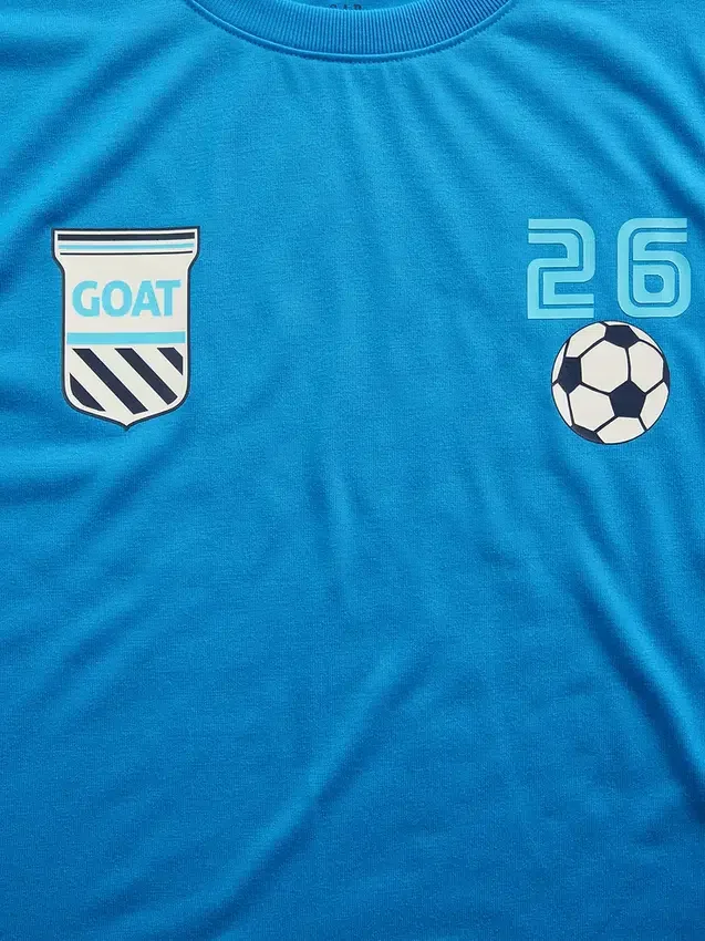 Kids Recycled Oversized Soccer Pj Short Set