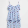 Kids Recycled Pj Ruffle Cami Short Set