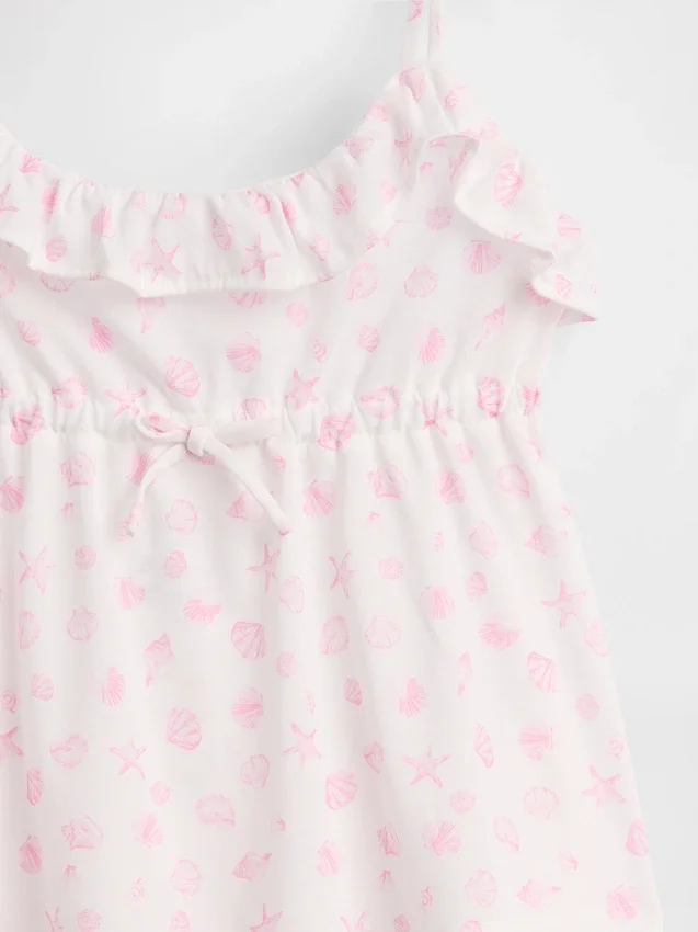 Kids Recycled Pj Ruffle Cami Short Set