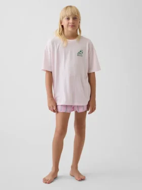 Kids Recycled Pj Short Set