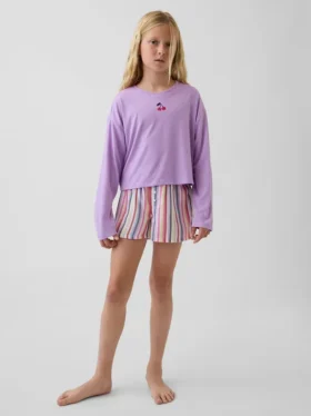Kids Recycled Pj Short Set