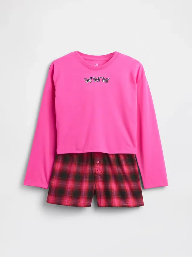 Kids Recycled Pj Short Set