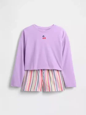 Kids Recycled Pj Short Set