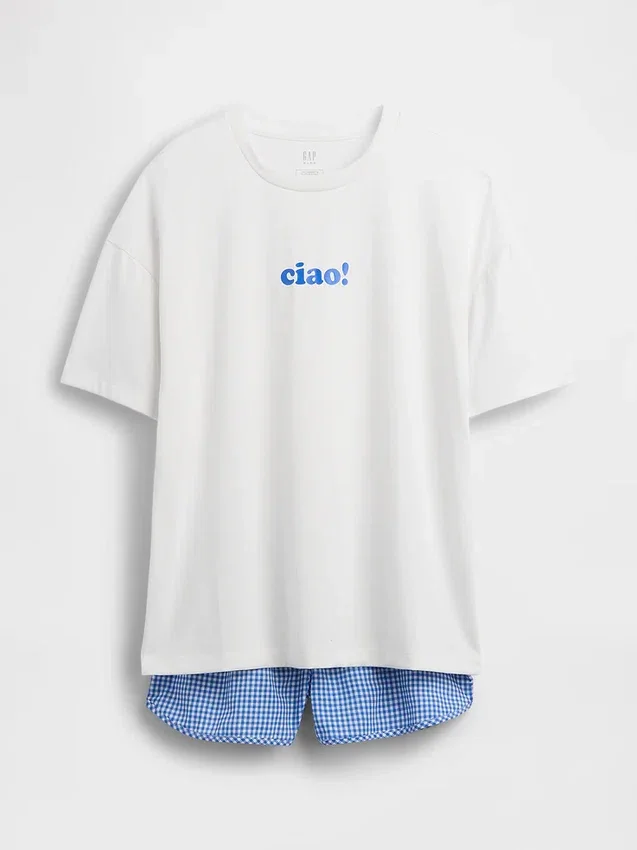 Kids Recycled Pj Short Set