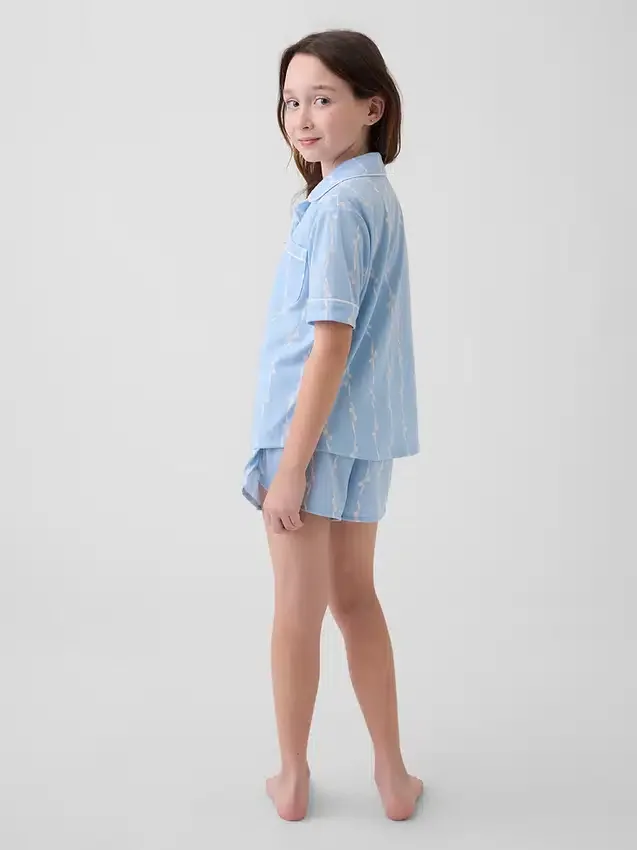 Kids Recycled Pj Short Set