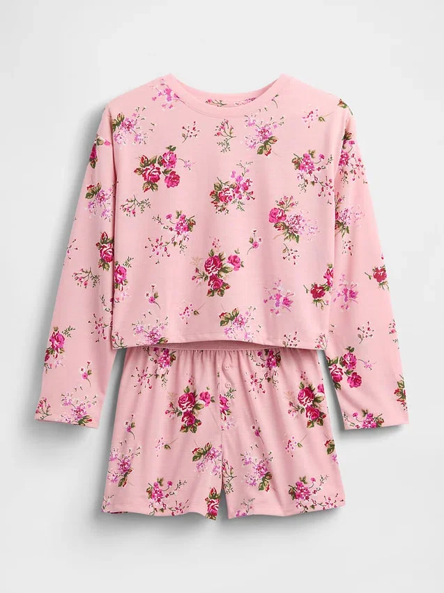 Kids Recycled Pj Short Set