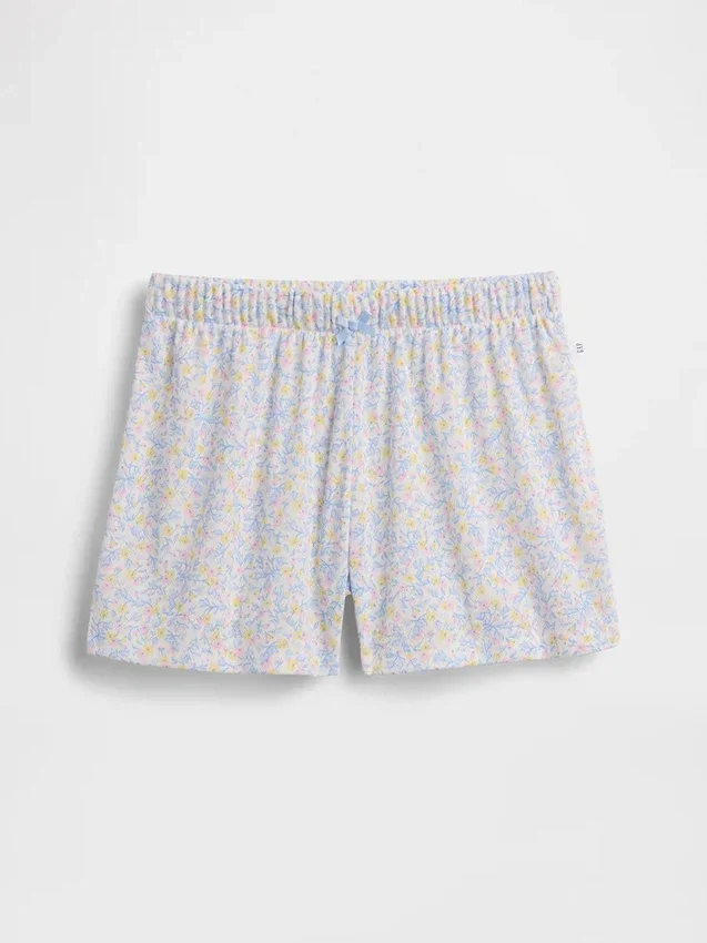 Kids Recycled Pointelle Pj Shorts