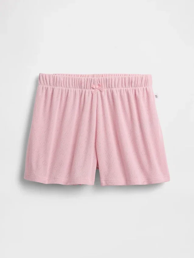 Kids Recycled Pointelle Pj Shorts