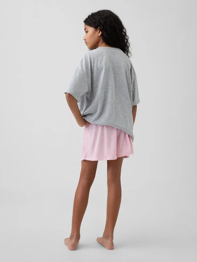 Kids Recycled Pointelle Pj Shorts