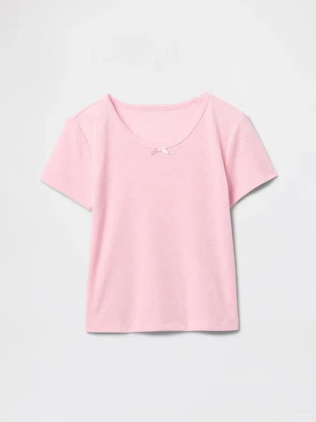 Kids Recycled Pointelle Pj T-Shirt