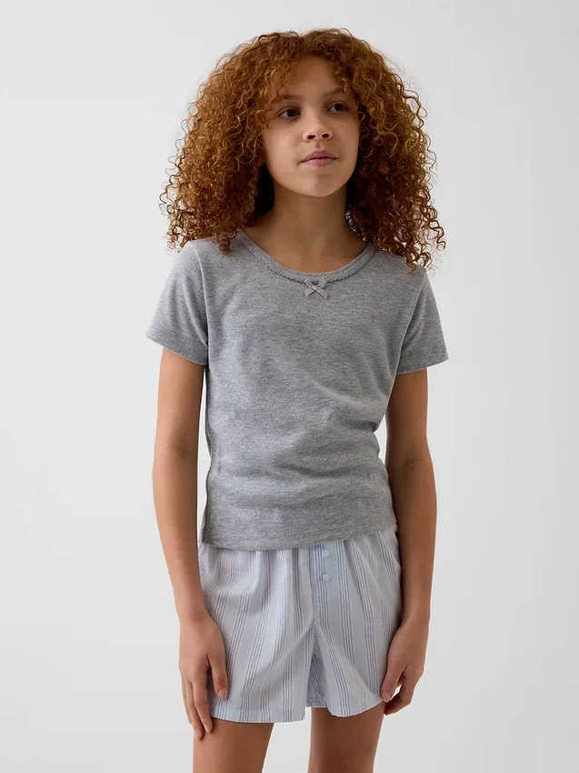 Kids Recycled Pointelle Pj T-Shirt
