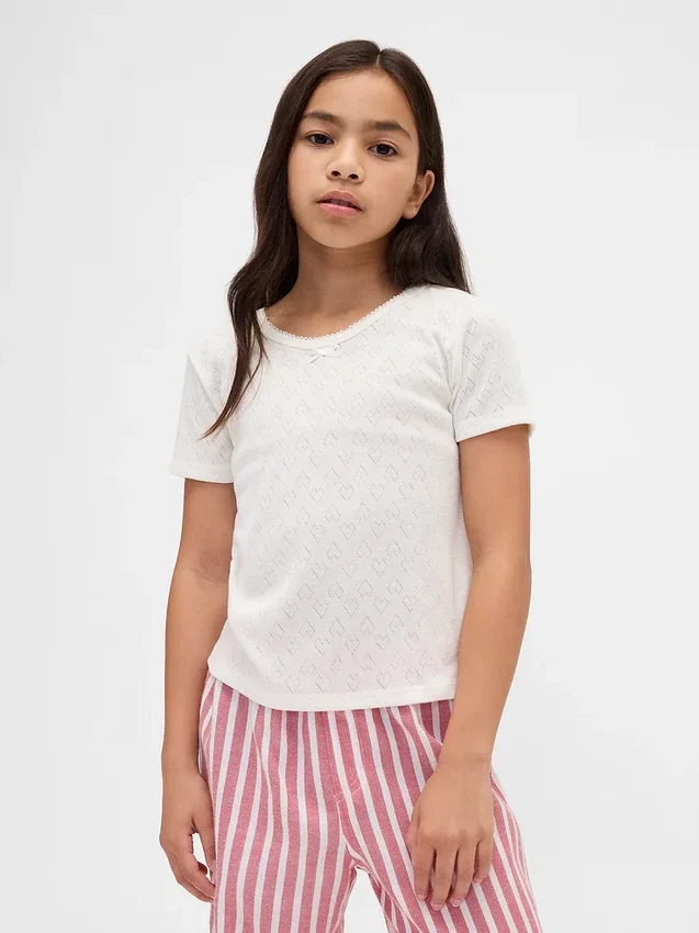 Kids Recycled Pointelle Pj T-Shirt