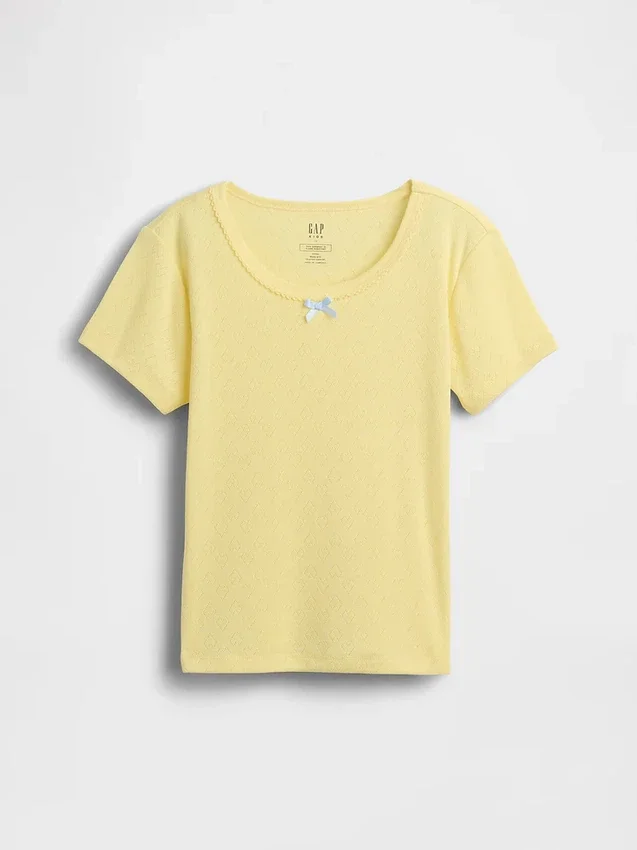 Kids Recycled Pointelle Pj T-Shirt