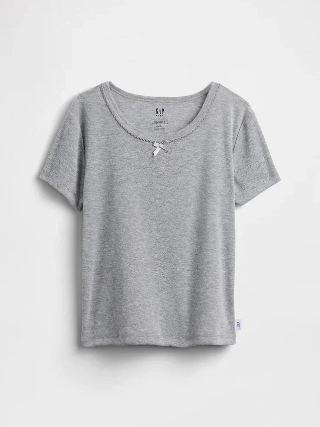 Kids Recycled Pointelle Pj T-Shirt
