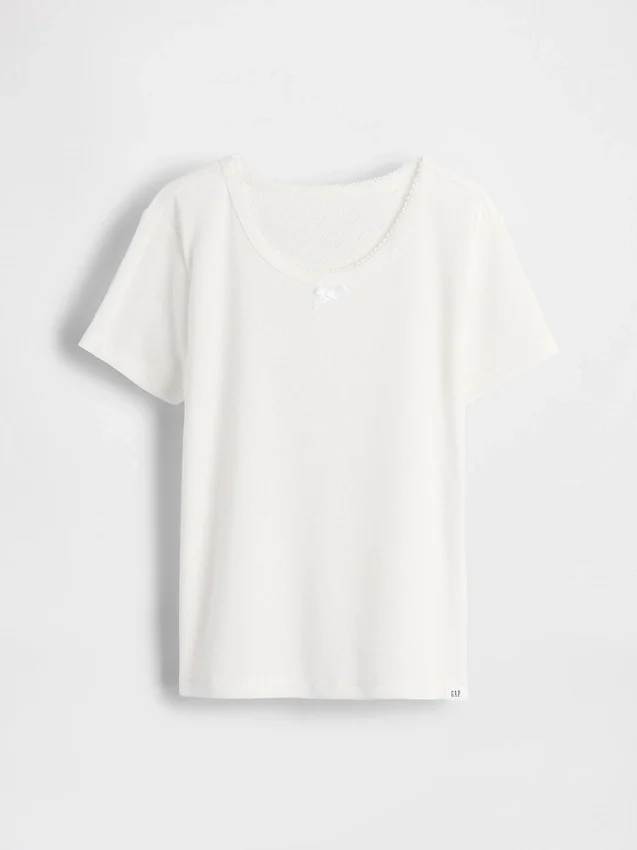 Kids Recycled Pointelle Pj T-Shirt