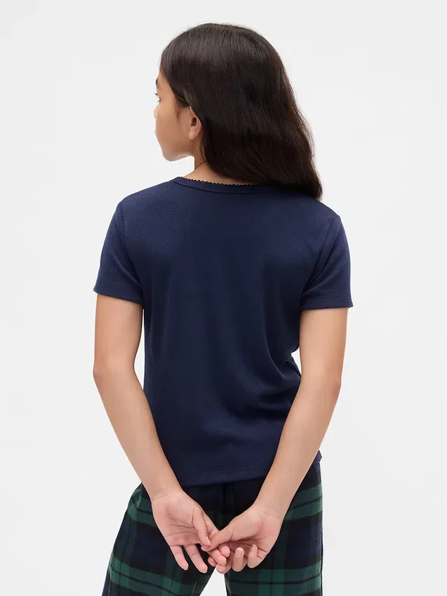 Kids Recycled Pointelle Pj T-Shirt