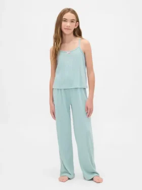 Kids Recycled Pointelle Tank Pj Set
