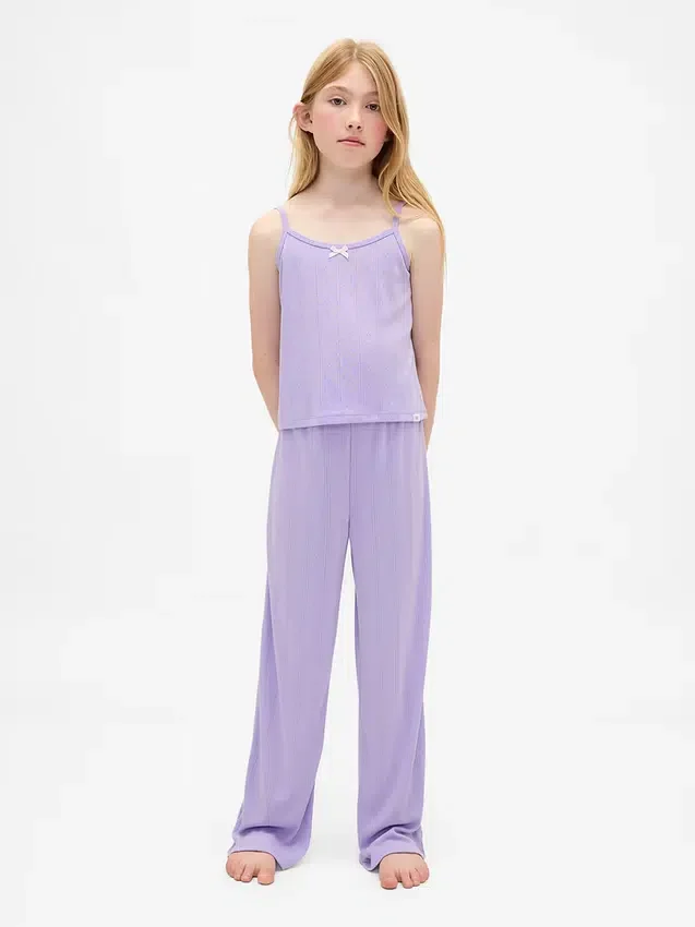 Kids Recycled Pointelle Tank Pj Set