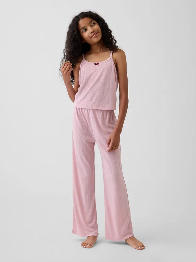 Kids Recycled Pointelle Tank Pj Set