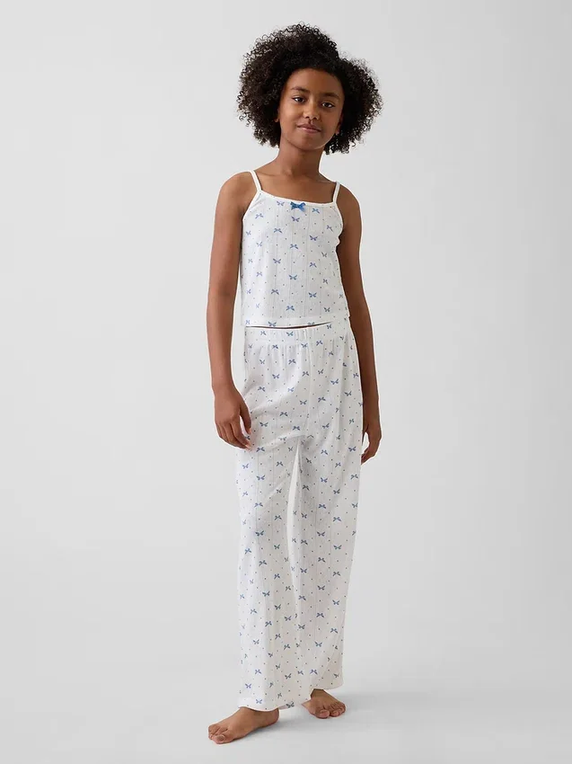 Kids Recycled Pointelle Tank Pj Set