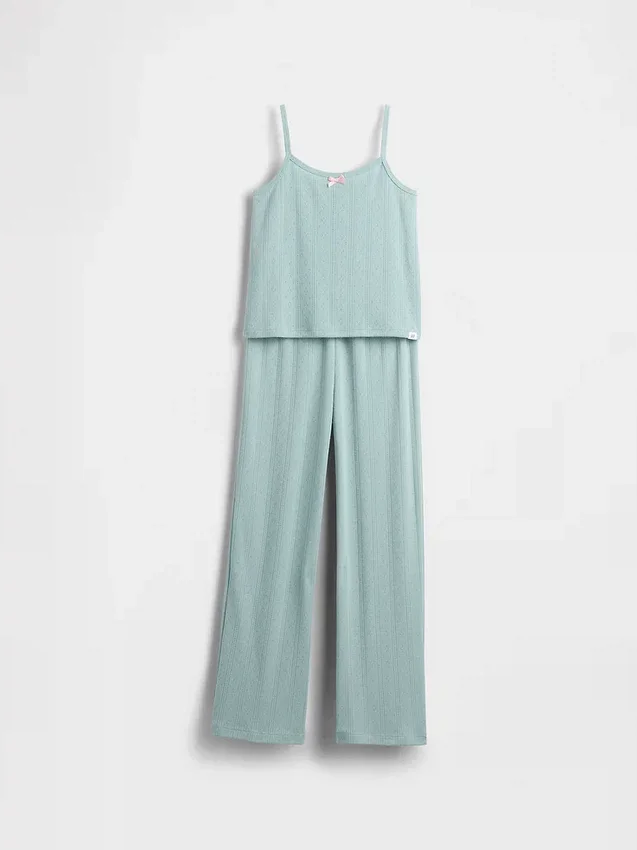 Kids Recycled Pointelle Tank Pj Set