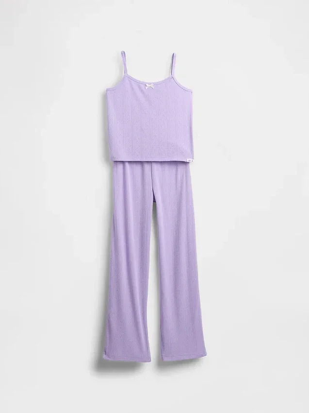 Kids Recycled Pointelle Tank Pj Set