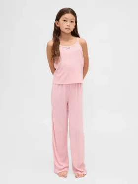 Kids Recycled Pointelle Tank Pj Set