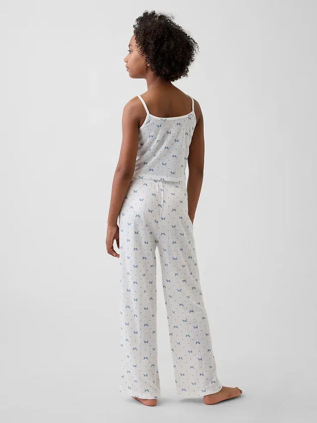 Kids Recycled Pointelle Tank Pj Set