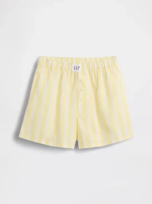 Kids Recycled Poplin Pj Boxer Shorts