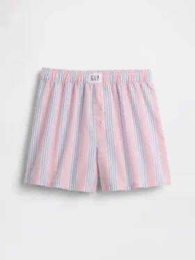 Kids Recycled Poplin Pj Boxer Shorts