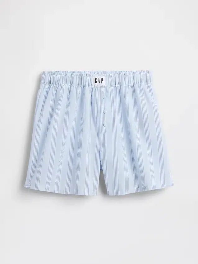 Kids Recycled Poplin Pj Boxer Shorts
