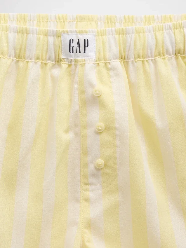 Kids Recycled Poplin Pj Boxer Shorts