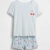 Kids Recycled Rib Pj Short Set